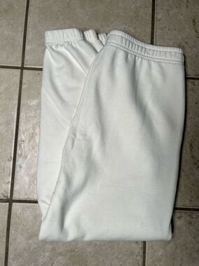 PLAYBOY Kids White Elastic Waist Joggers